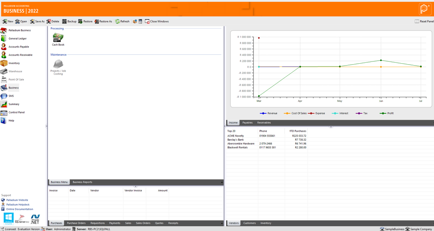 Palladium Accounting Software (ERP) - Business