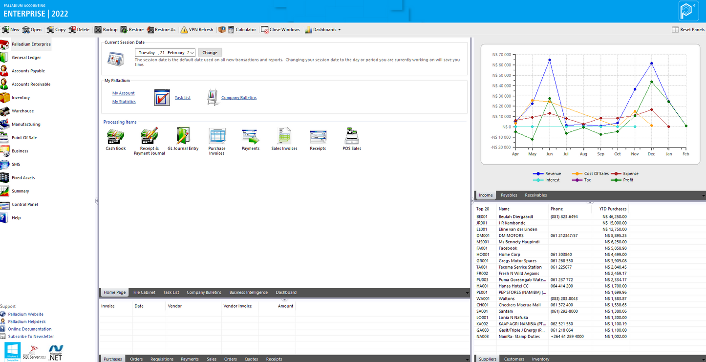 Palladium Accounting Software (ERP) - Enterprise